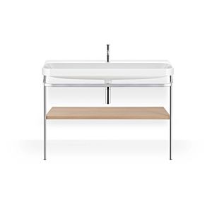 Duravit Happy D.2 Plus Möbelwaschtisch-Kombination HP4839O71710000 117,5x49cm, mit Metallkonsole, 1 Hahnloch, mediterrane Eiche