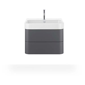 Duravit Happy D.2 Plus Waschtisch-Unterschrank HP4386080800000 62,5 x 49 cm, graphit supermatt, 2 Schubkästen