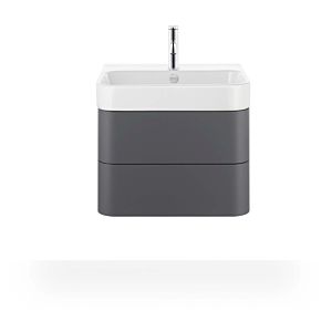 Duravit Happy D.2 Plus HP4385080800000 57,5 x 49 cm, graphite super mat, 2 tiroirs