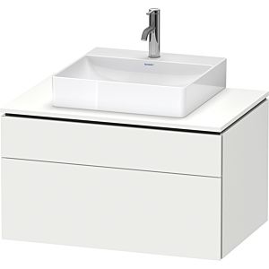 Duravit L-Cube vanity unit LC4880018180000 82 x 55 cm, matt white, 1 drawer, 1 pull-out, wall-hung