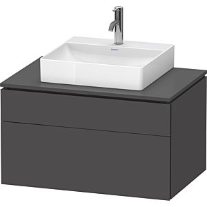 Duravit L-Cube meuble sous-vasque LC4880049490000 82 x 55 cm, graphite mat, 1 tiroir, 1 coulissant, mural