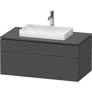 Duravit L-Cube Waschtisch-Unterschrank LC4881049490000 102 x 55 cm, graphit matt, 1 Schubkasten, 1 Auszug, wandhängend
