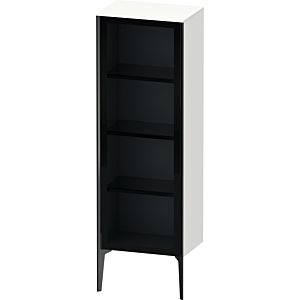 XViu Duravit high cabinet XV1368LB218 50x36x133cm, glass door, black matt, door on the left, white matt
