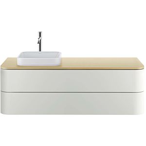 Duravit Happy D.2 washbasin console HP031KL7171 130 x 55 cm, with 2000 cut-out, left, Mediterranean oak