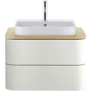 Duravit Happy D.2 Plus Waschtisch-Unterschrank HP496003939 65x48cm, für Konsole, 2 Schubkästen, nordic weiß seidenmatt