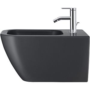 Duravit Happy D.2 bidet mural 2258151300 35,5x54cm, avec trou pour robinetterie, trop-plein, banc pour robinetterie, anthracite mat