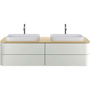 Console de lavabo Duravit Happy D.2 Plus HP032HB7171 160x55cm, avec 2 découpes, chêne méditerranéen