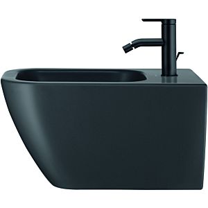 Duravit Happy D.2 wall Bidet 22581513001 35,5 x 54 cm, avec trou pour robinetterie, avec trop-plein, avec plage de robinetterie, anthracite mat WonderGliss
