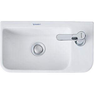 Duravit Me by Starck Waschtisch 0717403200 40 x 22 cm, Hahnloch rechts, ohne Überlauf, mit Hahnlochbank, weiß seidenmatt