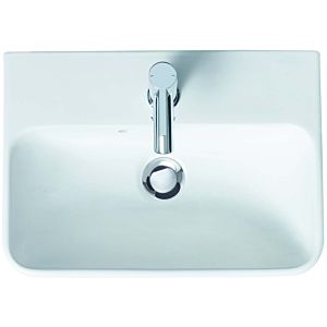 Duravit Me by Starck Waschtisch 23356032001 60 x 46 cm, weiß seidenmatt, WonderGliss, mit Hahnloch, mit Überlauf, mit Hahnlochbank