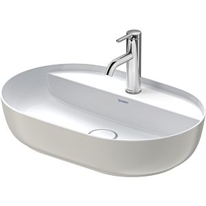 Duravit Luv Aufsatzwaschtisch 0380602300 weiß/Grau Seidenmatt, geschliffen,mit Hahnloch