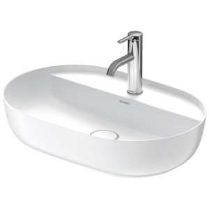 Duravit Luv Aufsatzwaschtisch 03806026001 weiß/weiß Seidenmatt wondergliss, mit Hahnloch