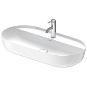 Duravit Luv Aufsatzwaschtisch 0380800000 weiss, 80x40cm, geschliffen, mit Hahnloch