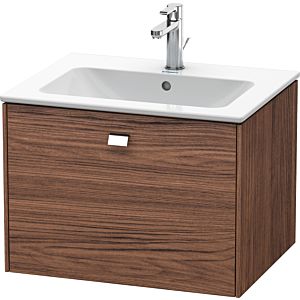 Duravit Brioso Waschtischunterbau BR400101021 620x479mm, Nussbaum Dunkel/Chrom, 1 Auszug