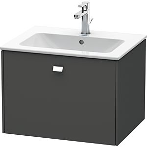 Duravit Brioso Waschtischunterbau BR400101049 620x479mm, Graphit Matt, 1 Auszug, Griff Chrom