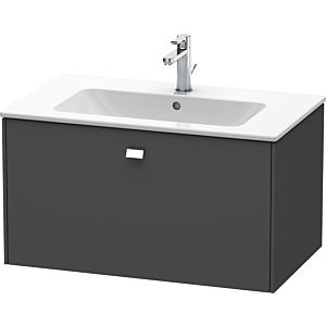 Duravit Brioso Waschtischunterbau BR400201049 820x479mm, Graphit Matt, 1 Auszug, Griff Chrom