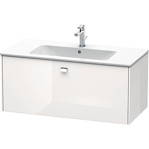 Duravit Brioso meuble sous-vasque BR400301022 1020x479mm, blanc brillant, 1 compartiment coulissant, poignée chromée