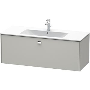 Duravit Brioso Waschtischunterbau BR400401007 1220x479mm, Betongrau Matt, 1 Auszug, Griff Chrom