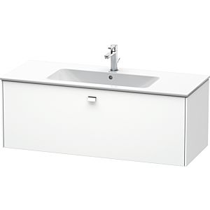 Duravit Brioso meuble sous-vasque BR400401018 1220x479mm, blanc mat, 1 compartiment coulissant, poignée chromée