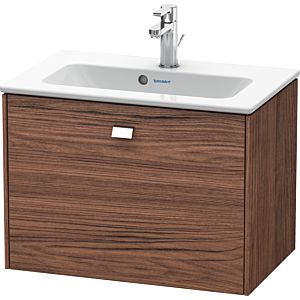 Duravit Brioso Waschtischunterbau BR401001021 620x389mm, Compact, Nussbaum Dunkel/Chrom, 1 Ausz.