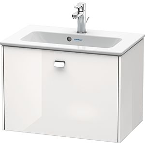 Duravit Brioso Waschtischunterbau BR401001022 620x389mm, Weiß Hochglanz, 1 Auszug, Griff Chrom