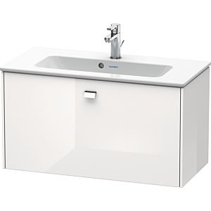 Duravit Brioso vanity unit BR401101022 820x389mm, white high gloss, 1 drawer, chrome handle