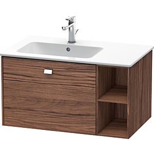 Duravit Brioso Waschtischunterbau BR401201021 820x479mm, Nussbaum Dunkel/Chrom, Regal links