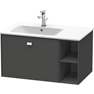 Duravit Brioso Waschtischunterbau BR401201049 820x479mm, Graphit Matt, Regal links, Griff Chrom