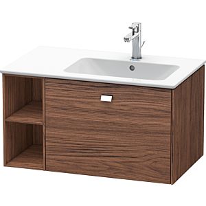 Duravit Brioso Waschtischunterbau BR401401021 820x479mm, Nussbaum Dunkel/Chrom, Regal rechts