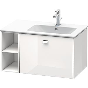 Duravit Brioso Waschtischunterbau BR401401022 820x479mm, Weiß Hochgl., Regal rechts, Griff Chrom