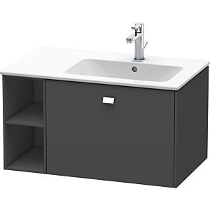 Duravit Brioso Waschtischunterbau BR401401049 820x479mm, Graphit Matt, Regal rechts, Griff Chrom