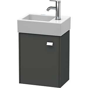 Duravit Brioso Waschtischunterbau BR4049L1049 364x239mm, Graphit Matt, Tür links, Griff Chrom