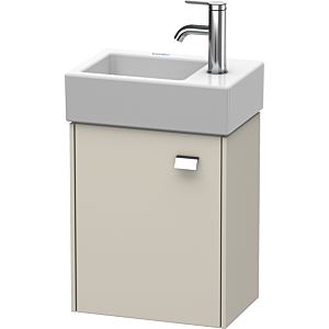 Duravit Brioso Waschtischunterbau BR4049L1091 364x239mm, Taupe, Tür links, Griff Chrom