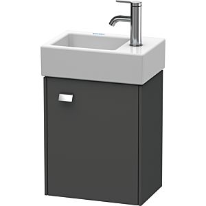 Duravit Brioso Waschtischunterbau BR4049R1049 364x239mm, Graphit Matt, Tür rechts, Griff Chrom