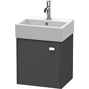 Duravit Brioso Waschtischunterbau BR4050L1049 434x339mm, Graphit Matt, Tür links, Griff Chrom