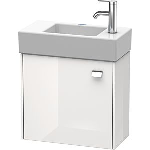 Duravit Brioso Waschtischunterbau BR4051L1022 484x239mm, Weiß Hochglanz, Tür links, Griff Chrom