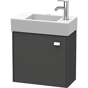 Duravit Brioso Waschtischunterbau BR4051L1049 484x239mm, Graphit Matt, Tür links, Griff Chrom