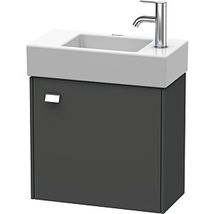 Duravit Brioso Waschtischunterbau BR4051R1049 484x239mm, Graphit Matt, Tür rechts, Griff Chrom