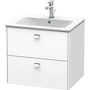 Duravit Brioso Waschtischunterbau BR410101018 620x553 mm, Weiß Matt, 2 Auszüge, Griff Chrom