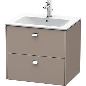 Duravit Brioso Waschtischunterbau BR410101043 620x553 mm, Basalt Matt, 2 Auszüge, Griff Chrom