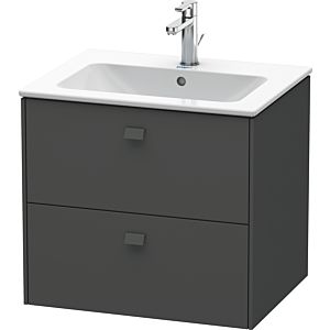 Duravit Brioso Waschtischunterbau BR410104949 620x553 mm, Graphit Matt, 2 Auszüge