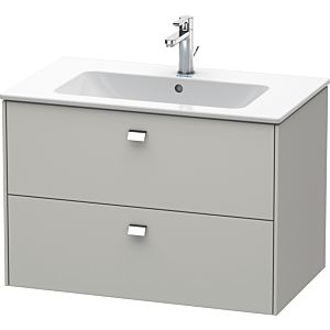 Duravit Brioso Waschtischunterbau BR410201007 820x553 mm, Betongrau Matt, 2 Auszüge, Griff Chrom