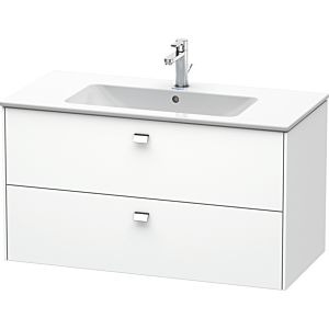 Duravit Brioso vanity unit BR410301018 1020x553 mm white matt, 2 drawers, chrome handle