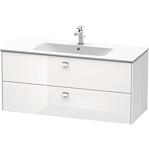 Duravit Brioso vanity unit BR410401022 1220x553 mm white high gloss, 2 drawers, chrome handle