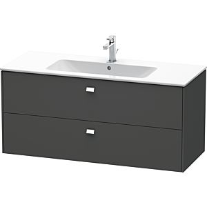 Duravit Brioso BR410401049 1220x553 mm Graphite Mat , 2 Graphite Mat , poignée chromée
