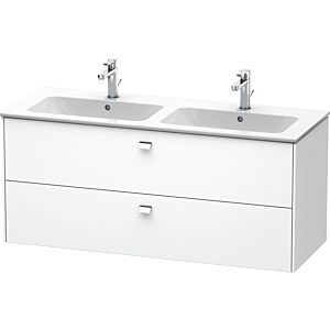 Duravit Brioso Waschtischunterbau BR410501018 1290x553 mm Weiß Matt, 2 Auszüge, Griff Chrom