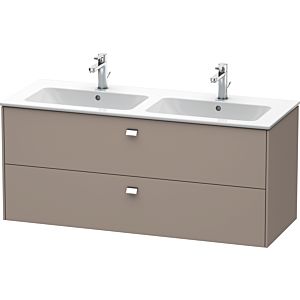 Duravit Brioso Waschtischunterbau BR410501043 1290x553 mm Basalt Matt, 2 Auszüge, Griff Chrom