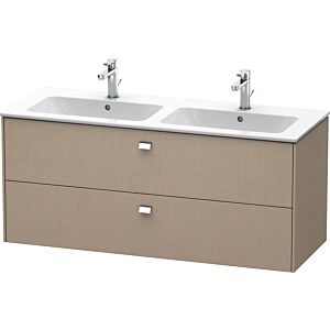 Duravit Brioso Waschtischunterbau BR410501075 1290x553 mm Leinen, 2 Auszüge, Griff Chrom