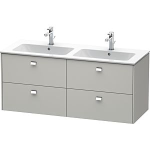 Duravit Brioso Waschtischunterbau BR410601007 1290x553 mm Betongrau Matt, 4 Auszüge, Griff Chrom