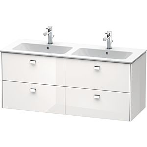Duravit Brioso Waschtischunterbau BR410601022 1290x553 mm Weiß Hochglanz, 4 Auszüge, Griff Chrom